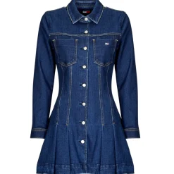 Tommy Jeans - DENIM PLEATED TRUCKER DRESS