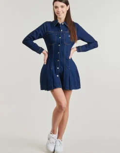 Tommy Jeans - DENIM PLEATED TRUCKER DRESS