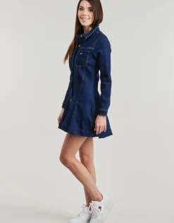 Tommy Jeans - DENIM PLEATED TRUCKER DRESS