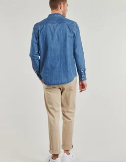 Tommy Jeans - RGLR FIT SHIRT MID BLUE