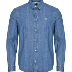 Tommy Jeans - RGLR FIT SHIRT MID BLUE