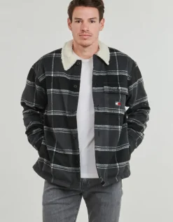 Tommy Jeans - TJM CHECK SHERPA OVERSHIRT EXT