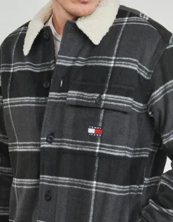 Tommy Jeans - TJM CHECK SHERPA OVERSHIRT EXT