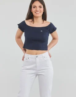 Tommy Jeans - TJW CROP RIB OFF SHOULDER TOP