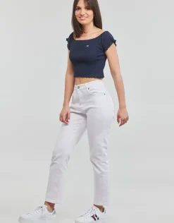 Tommy Jeans - TJW CROP RIB OFF SHOULDER TOP