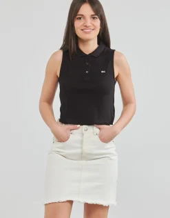 Tommy Jeans - TJW CROP SLEEVELESS RIB POLO