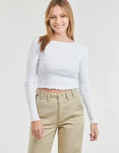 Tommy Jeans - TJW RUCHE RIB TOP LS