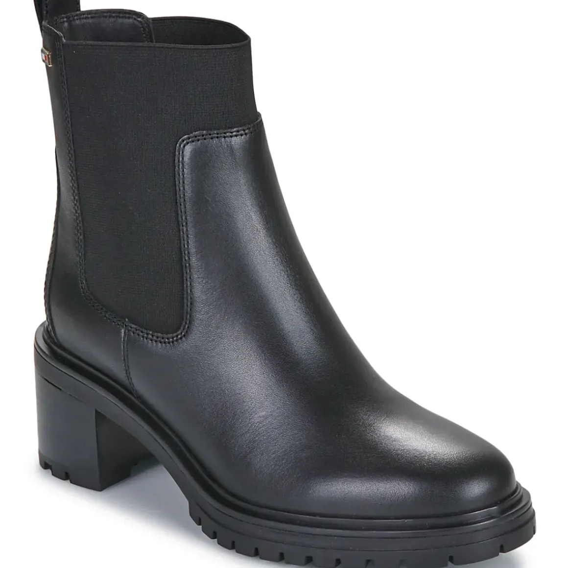 Tommy Hilfiger - FLAG MID HEEL LEATHER CHELSEA