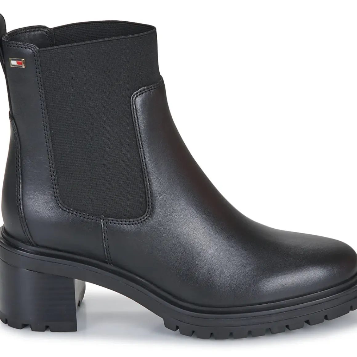 Tommy Hilfiger - FLAG MID HEEL LEATHER CHELSEA