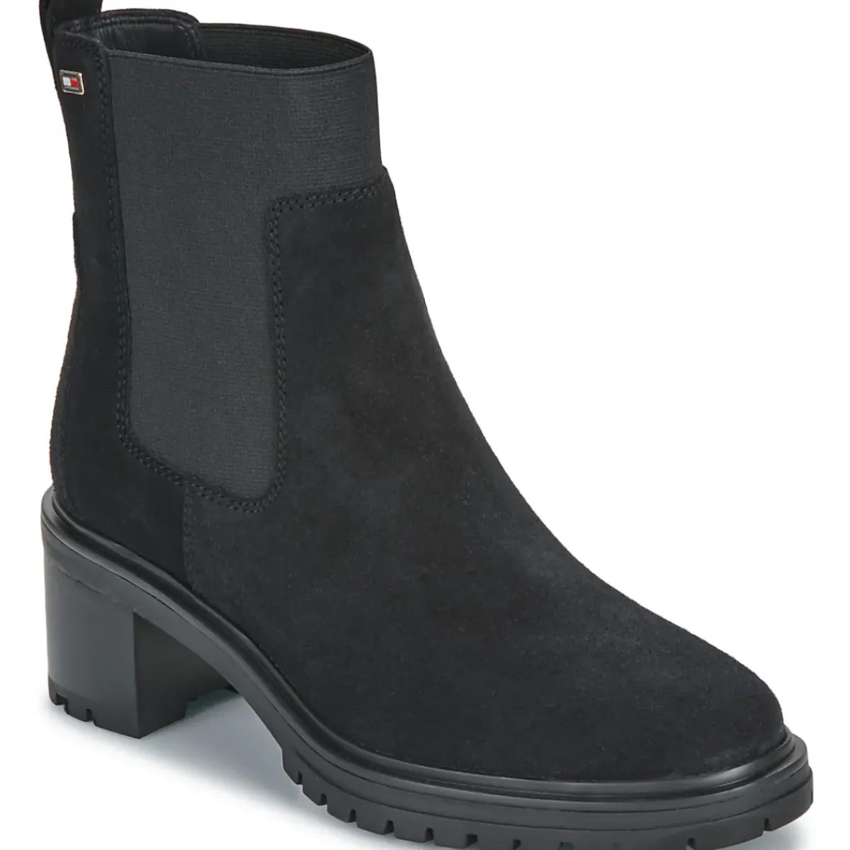 Tommy Hilfiger - FLAG MID HEEL SUEDE CHELSEA