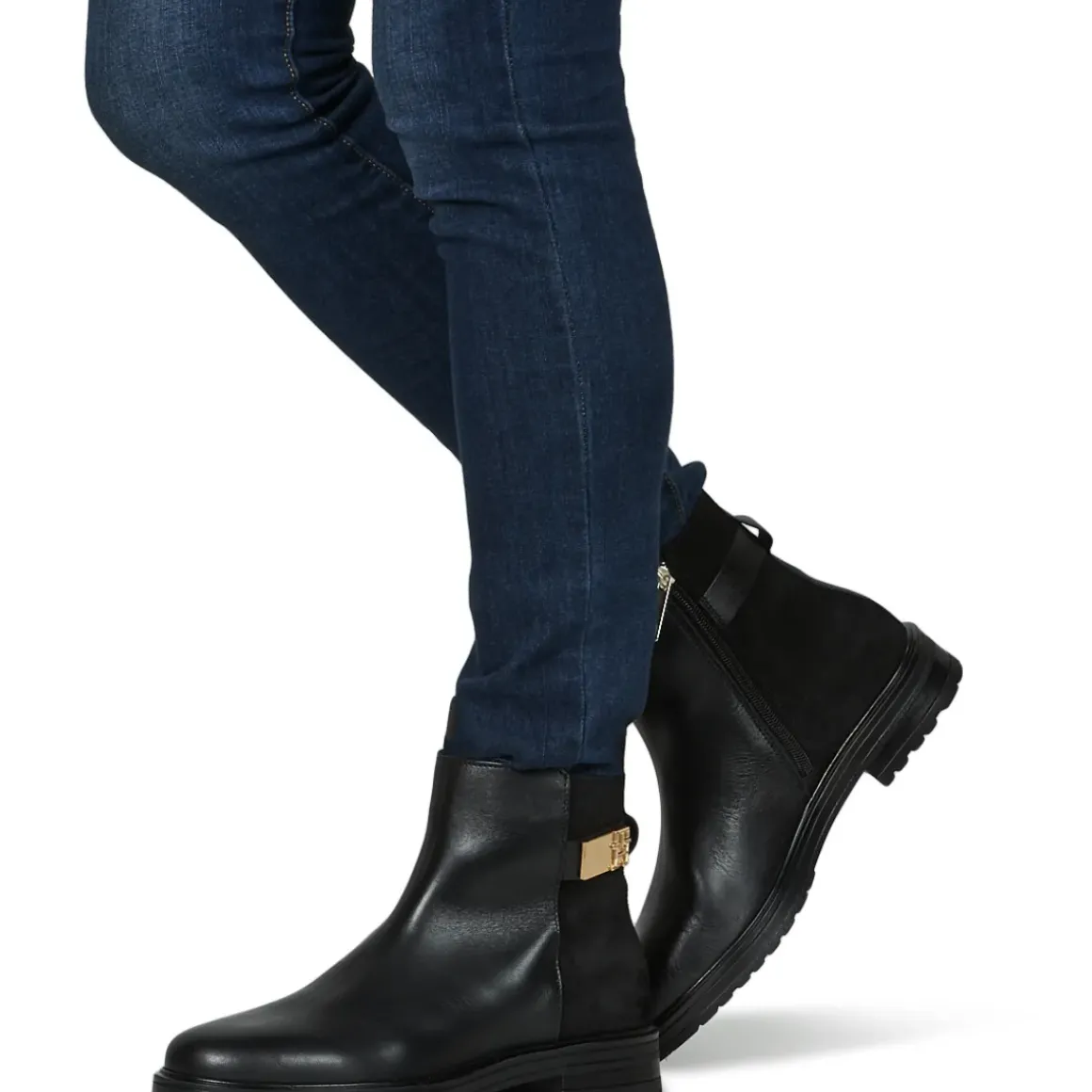Tommy Hilfiger - TH LOGO LEATHER MIX CHELSEA